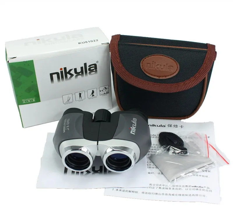 Бинокль NIKULA 10x22 Мощный карманный мини телескоп с функцией ночного видения для
