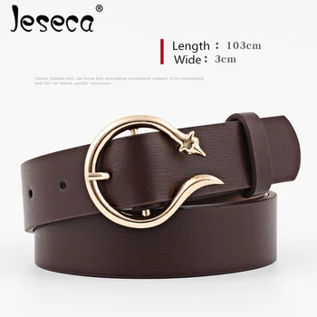 

Luxury Fashion Buckle Designer Belts Women High Quality PU Faux Leather Vintage Harajuku Waist Belts Women for Jeans