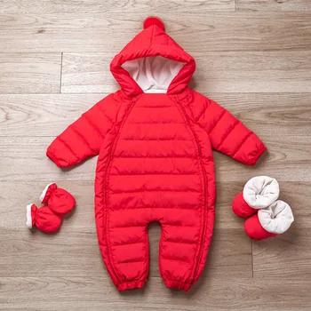

Newborn Baby Down Rompers Toddler Boys Girls Warm Outerwear Jumpsuit Infant Snowsuit Baby Winter Jackets And Coats Dwq334