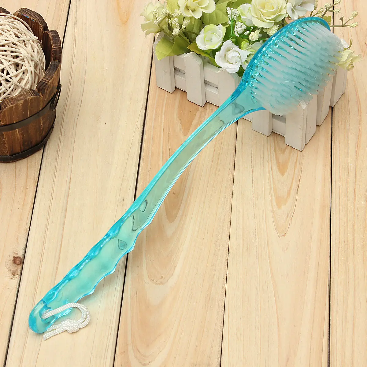 Practical Long Handled Body Bath Shower Back Brush Scrubber Massager