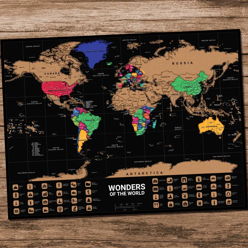 With Tube Scratch Map Wall Poster World Map Home Living Room Decoration Painting For Mark Your Travel 40x55cm Wall Stickers Aliexpress Map To Mark Travels