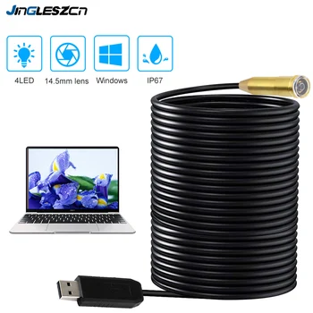 

Endoscope 14.5mm Lens USB Endoscope Camera IP67 Waterproof 20m/25m Snake Tube Inspection Borescope For PC Windows OS Computer