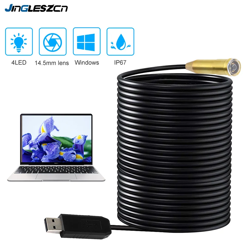  Endoscopio 145mm lente USB endoscopio Cámara IP67 impermeable 20 m/25 m serpiente tubo inspección b