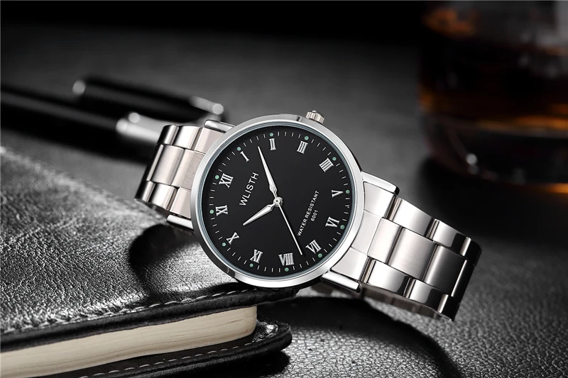 Relogio Masculino, мужские часы, Лидирующий бренд, Роскошные, известный, для мужчин, бизнес, светящиеся наручные часы для мужчин, кварцевые часы, Saat