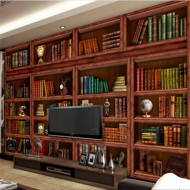 Beibehang carta da parati Personalizzata 3d soggiorno libreria ... Beibehang carta da parati Personalizzata 3d soggiorno libreria ...