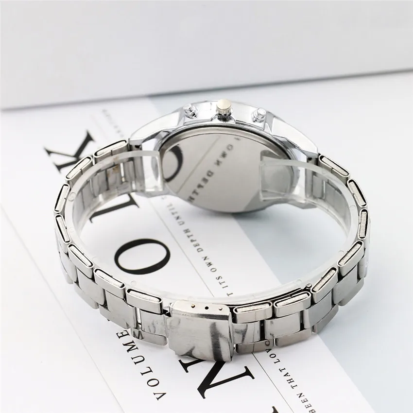 Нержавеющая сталь часы Для мужчин для отдыха модные Спортивные кварцевые наручные часы Аналоговые наручные часы Relogio Masculino A3