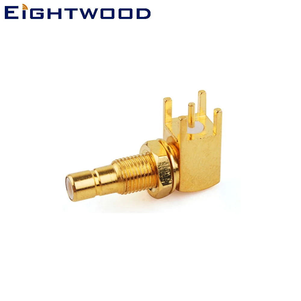Eightwood 5 шт. SMB RF коаксиальный разъем через гнездо отверстия Женский правый угол