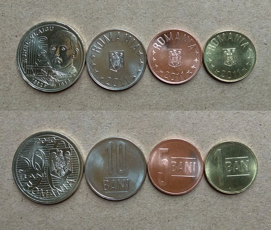 

4 PCS Set Romania ,100% Real Genuine Comemorative Coin,Original Collection