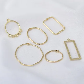 

New arrived Geometry Simple abstract rounds/square shape alloy floating locket charms diy jewelry earring pendants accessory