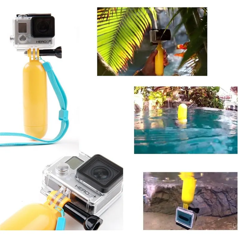 

Newest Go Pro Accessories Portable Floating Bobber Handler Floating Hand Grip Mount For Gopro Hero 4 session 4 3+ 3 2 Free Ship