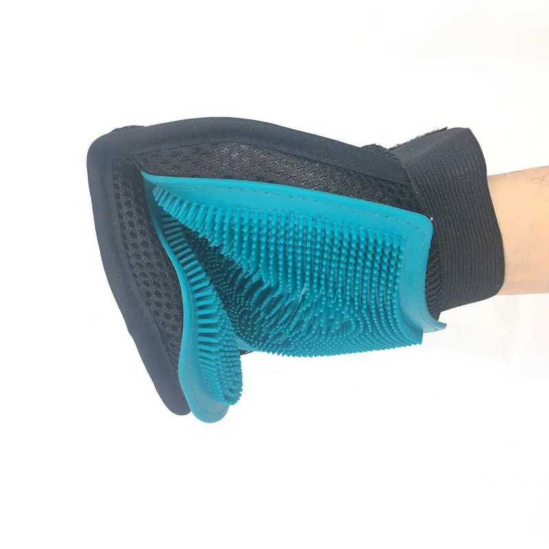 Силиконовая Очищающая перчатка-щетка для собак, мягкий эффективный уход за питомцами, перчатка для собак, кошек, банные принадлежности, перчатки для домашних животных
