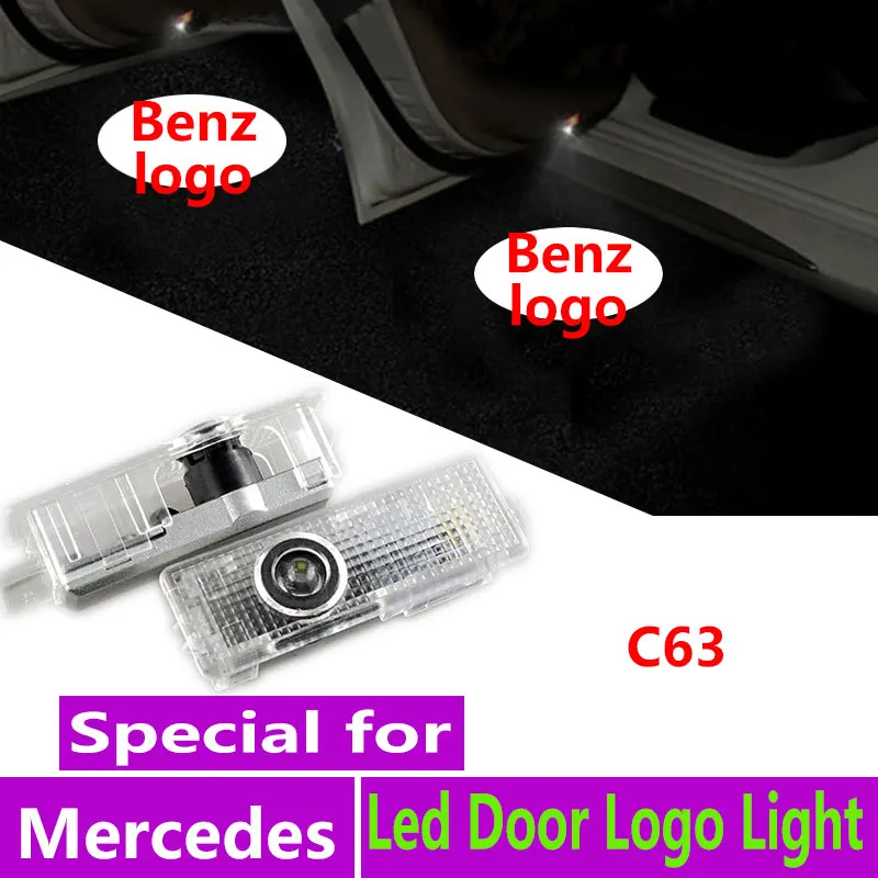 2X подсветка дверей автомобиля светодиодный лазерный проектор логотипа свет для Mercedes Benz/amg c Coupe c63 c63s Cabriolet- аксессуары