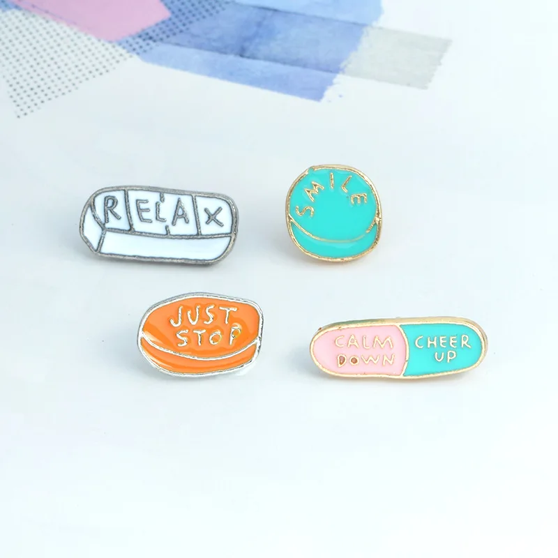 Interesting pills Pins and brooches tool pin Badges Hat Backpack