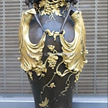 15 «Западная ЧИСТЫЙ Бронзовый Классическая ХУДОЖЕСТВЕННАЯ Скульптура, Три belle Рельеф ВАЗА горшок ST