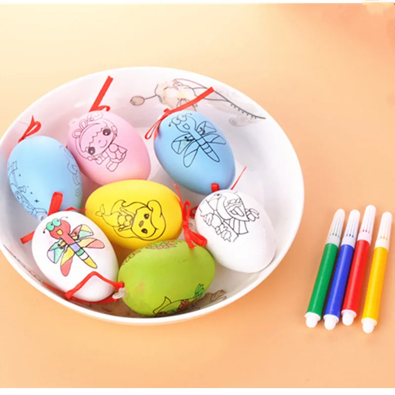 Children's Handmade DIY Easter Egg Graffiti Drawing Toys Manual Art&Craft Toys for Kid Boys Girls Gift Painted Eggshell Toys Children's Handmade DIY Easter Egg Graffiti Drawing Toys Manual Art&Craft Toys for Kid Boys Girls Gift Painted Eggshell Toys