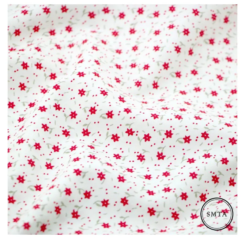 SMTA хлопчатобумажная ткань Лоскутная Ткань по метру ткань для вышивки для рукоделия Цветочная звезда 50*160 см D20