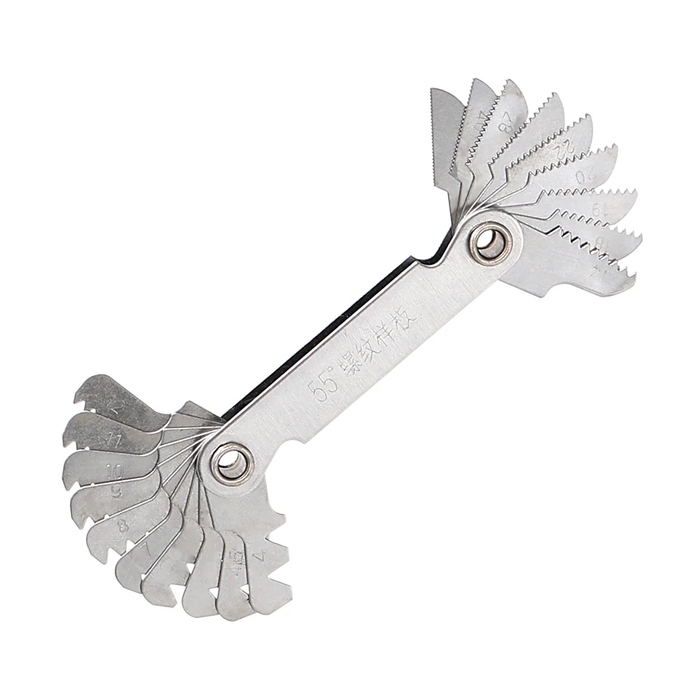 DIYWORK 60 and 55 Degree Screw Thread Gage Gauge Metal Metric & Whitworth Pitch 20 Blades Measuring
