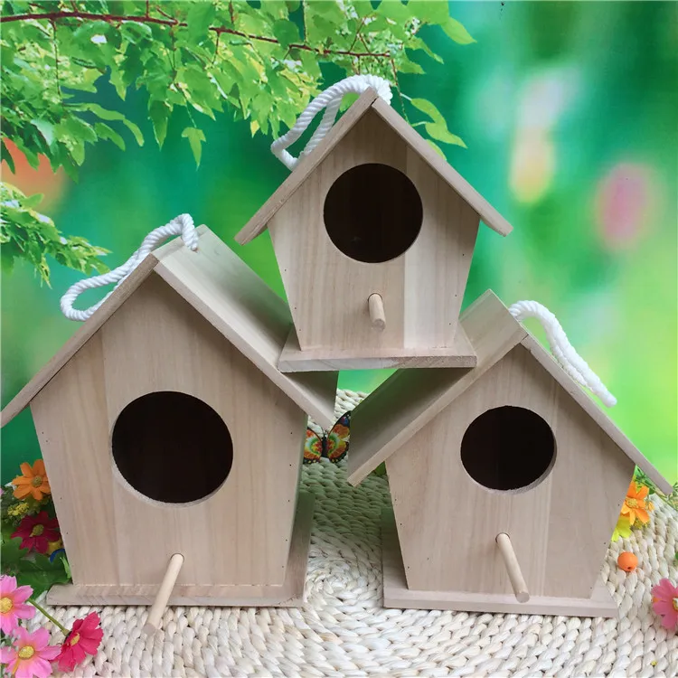 1-скворечник дерево попугай коробка для разведения Воробей пион птица Сюань Feng(Лея фенг), «Птичье гнездо» наружных карниз деревянный дом птица