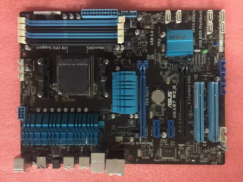 شحن مجاني الأصلي اللوحة الأم ل ASUS M5A97 R2.0 المقبس AM3 + DDR3 32 GB USB2.0 USB3.0 970 سطح اللوحة