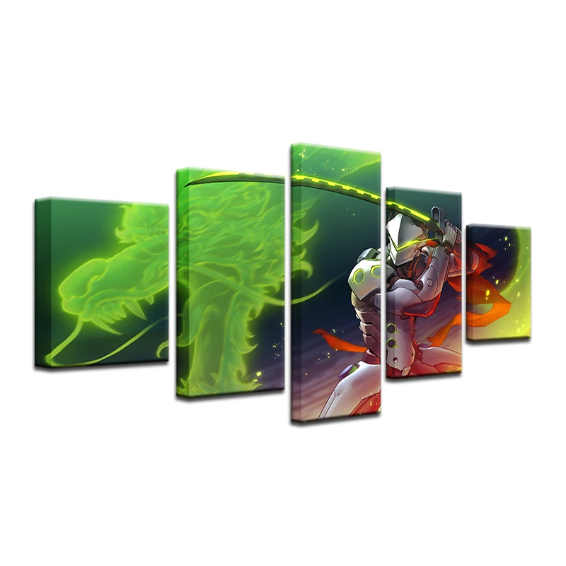 Холст печатных фотографии 5 шт. Wall Art плакат Overwatch Ace игры картина домашний декор