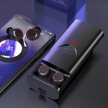

TWS-T9 Wireless Bluetooth Earphone Digital Display 5.0 Sports Headset Stereo Sound Noise Reduction Headphones Smart Power Bank