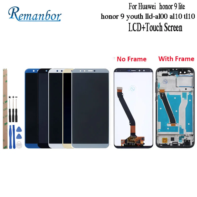

Remanbor For Huawei Honor 9 Lite LCD Display and Touch Screen +Frame For Huawei Honor 9 Youth LLD-AL00 AL10 TL10 LCD With Tools