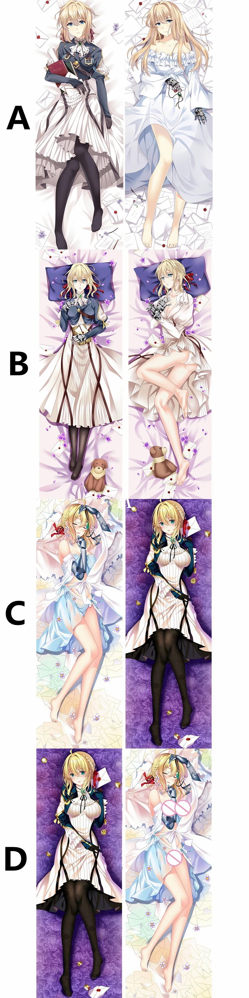 Аниме JK фиолетовый Evergarden светильник Роман Dakimakura Косплэй тела подушку чехол для девочек с героями мультфильмов, обнимающаяся подушка крышка чехол