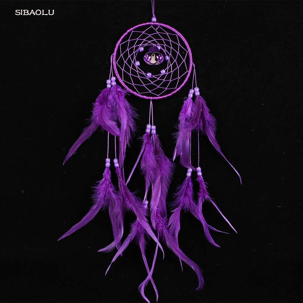 

Artistic dreamcatcher new fashion gift big hot purple handmade wind chimes feather pendant dream catcher christmas Gift