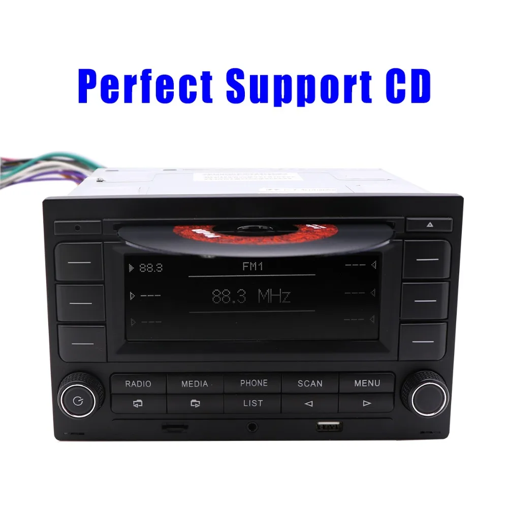 Лимонная Акула автомобильное радио RCN210 CD плеер Bluetooth USB MP3 AUX 9N 31G 035 185 для VW Golf Jetta MK4