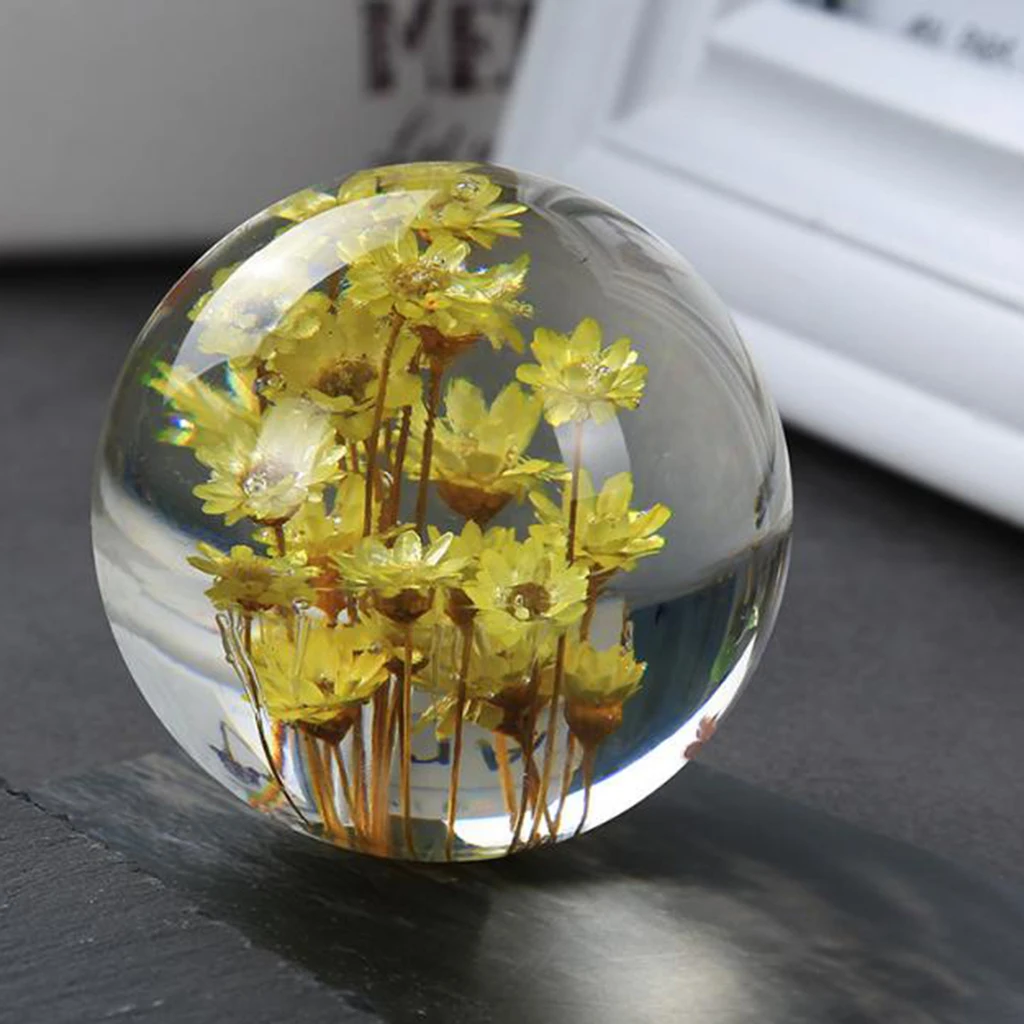 Silicone Balls Mould Epoxy Resin Casting DIY Dried Flower Ornament Jewelry Making Mold Tool -  Large Round Sphere, Multi Size