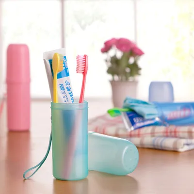 Candy-colored мыть чашки портативная зубная щетка для путешествий стаканы для хранения бутылки с шнурком Путешествия Портативный Tumblers