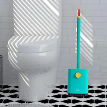 

Toilet Brush Cleaner Tool Scrub Long Handle Cleaning Tool Toilet Brush Silicone Durable Bathroom Accessories
