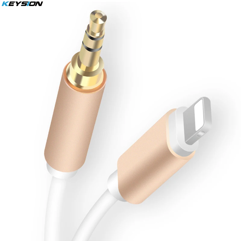 

KEYSION for iPhone Cable to 3.5mm jack Audio Cable Car AUX Cord For iPhone X 8 8 Plus 7 Plus Audio Transfer Extension AUX IOS 11