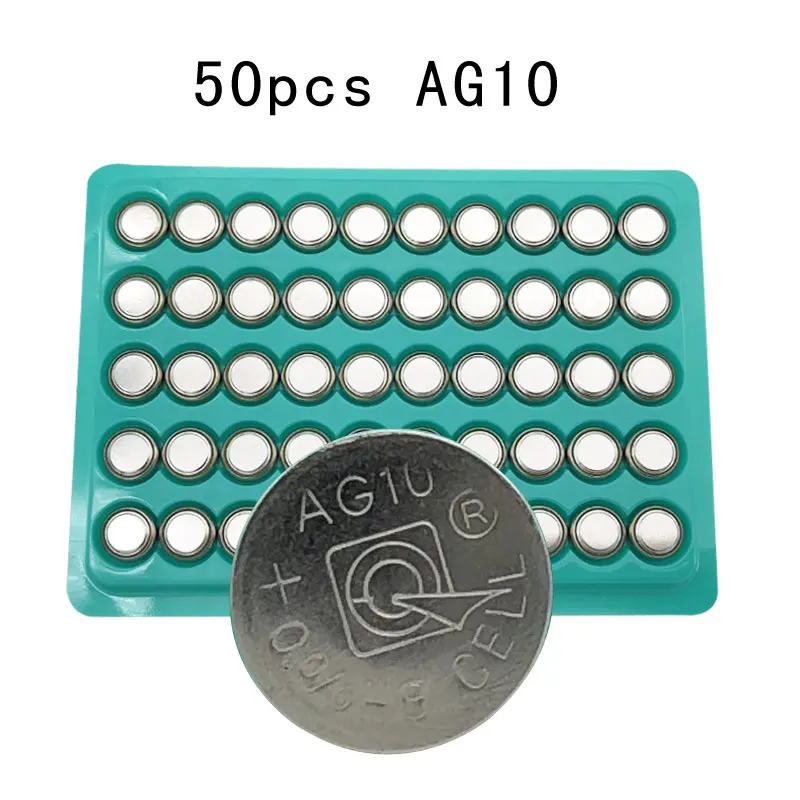 Cncool 50 шт. AG10 LR1130 1130 SR1130 389A LR54 L1131 1 5 В Кнопка Батарея MP3-плееры игрушки смотреть