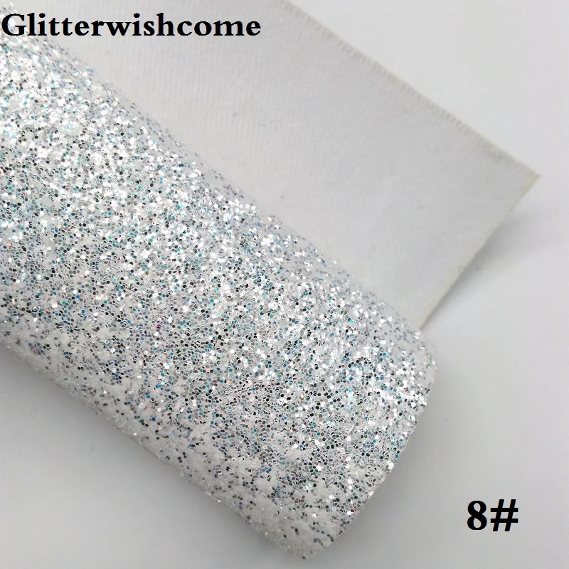 Glitterwishcome 21X29 см A4 Размеры синтетическая кожа, флуоресцентный с эффектом блестящей кожи тканевый Виниловый фон для банты, GM045A