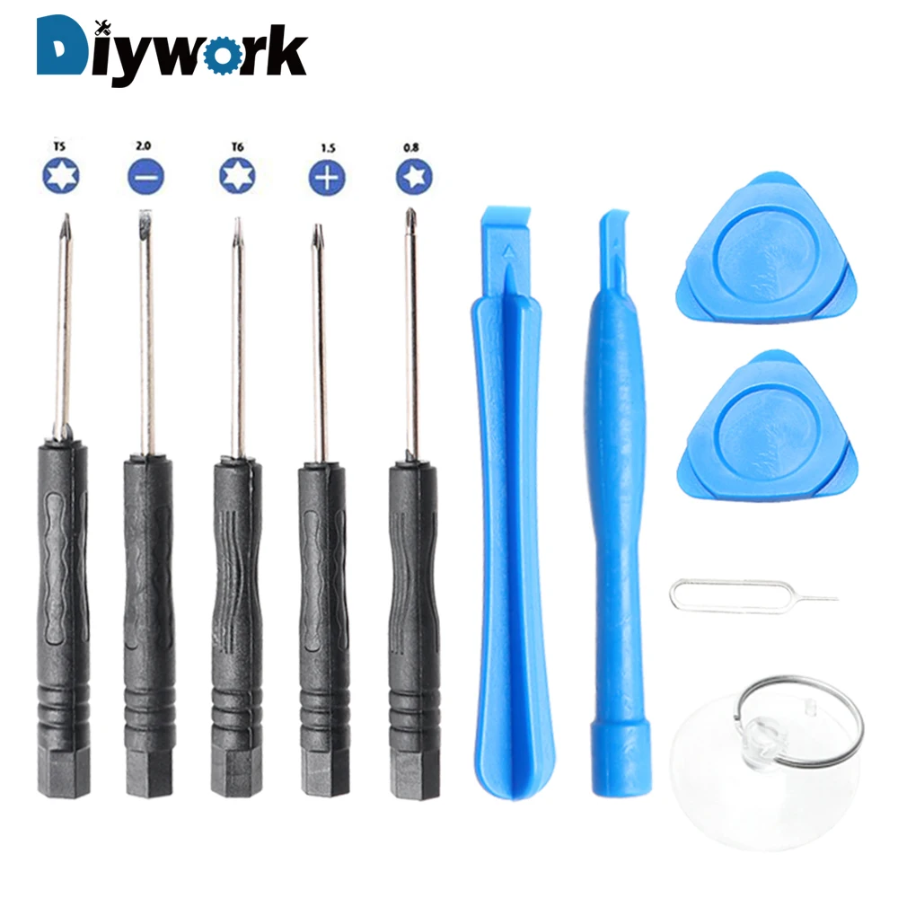 DIYWORK 11 в 1 мобильный телефон ремонт Tool Kit сотовый телефон работы Инструменты SetScrewdriver комплект ручной инструмент наборы Разберите Pry