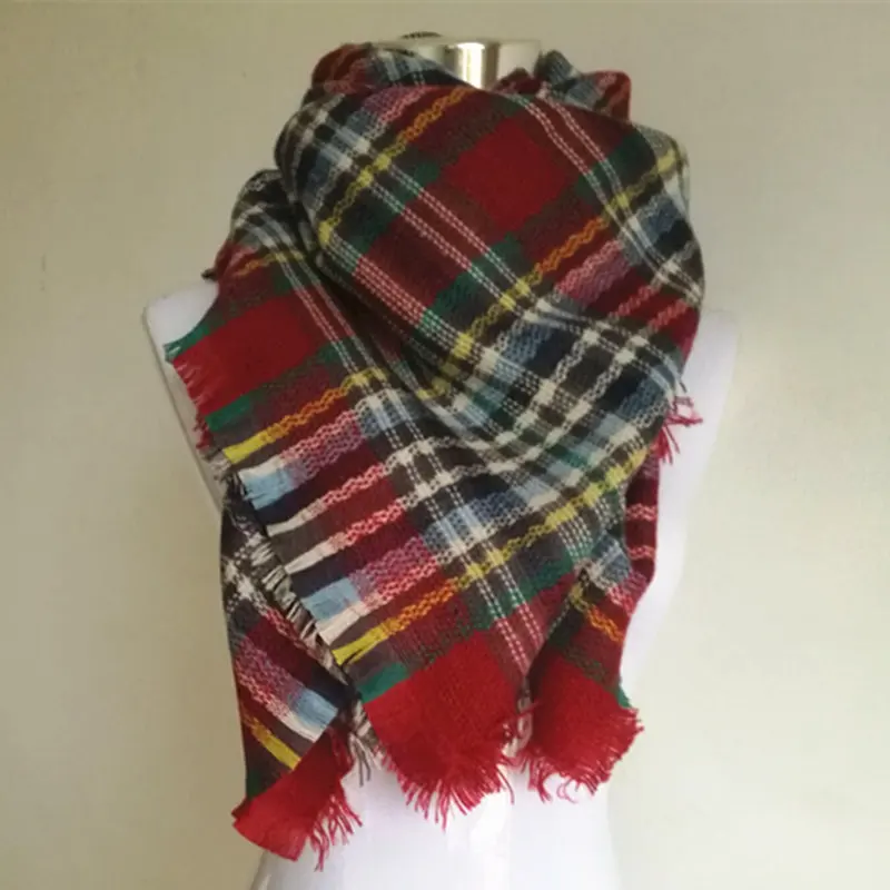 New Za Winter Children's Cashmere tartan plaid Scarf Kids scarves Boys Girls Designer Acrylic warm Bufandas blanket Shawls