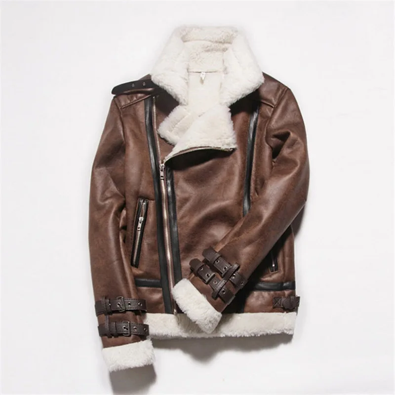 suede leather faux lamb leather lining coffee 01