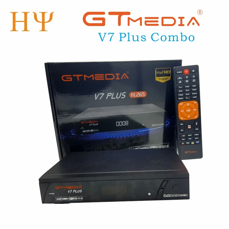 GTMEDIA V7 PLUS 10 шт. DVB-S2 H.265 DVB-T2 спутниковый приемник декодер наземного HD tv box Wifi Biss vu конвертер рецептор