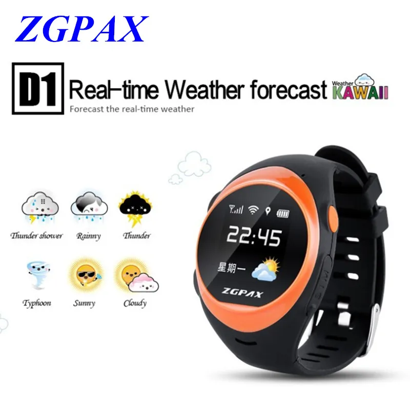 ZGPAX Smart Watch With SOS GPS Smartwatch S888 WIFI Anti Failing Alarm Tracker For Man Woman