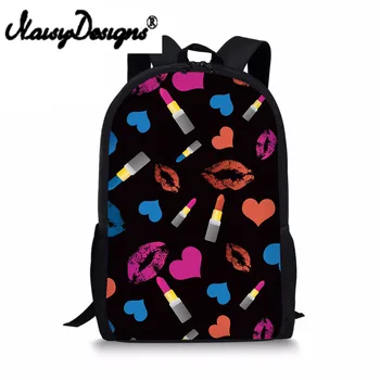 

16-inch Primary School Backpack Girls Sexy Lips Prints School Bags For Kids Children Satchel Bagpack Mochila Escolar