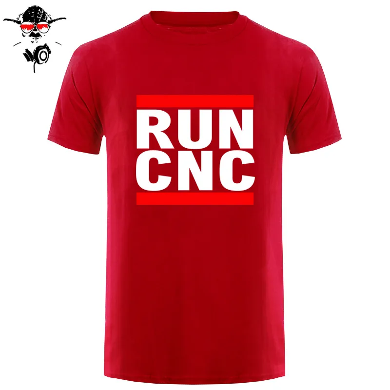 Run CNC черная футболка с ЧПУ машинист код Тернер мельница крутая Повседневная pride Футболка Мужская Унисекс модная футболка забавная - Цвет: red white