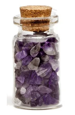 

Natural Stone Amethyst Quartz Pendant Necklaces Cylindrical Shaped Wish Bottle Necklaces For Women DIY Decoration Jewelry