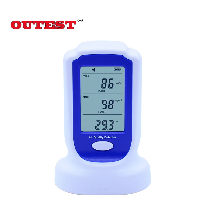 

Air quality detector OUTEST GM8803 Digital PM2.5 PM10 air quality pollution detector monitor sensor +Rechargeable battery