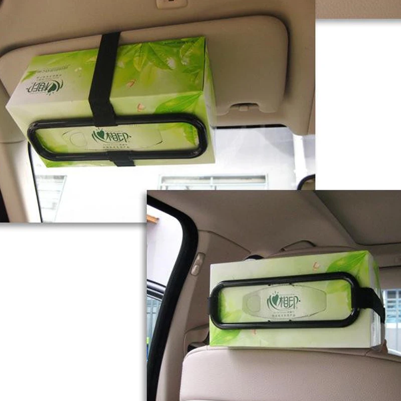 

Free Shipping Car Sun Visor Tissue Box Paper Holder Auto Interior Accessories Holder Paper for Car Seat Back Tissue Case Box