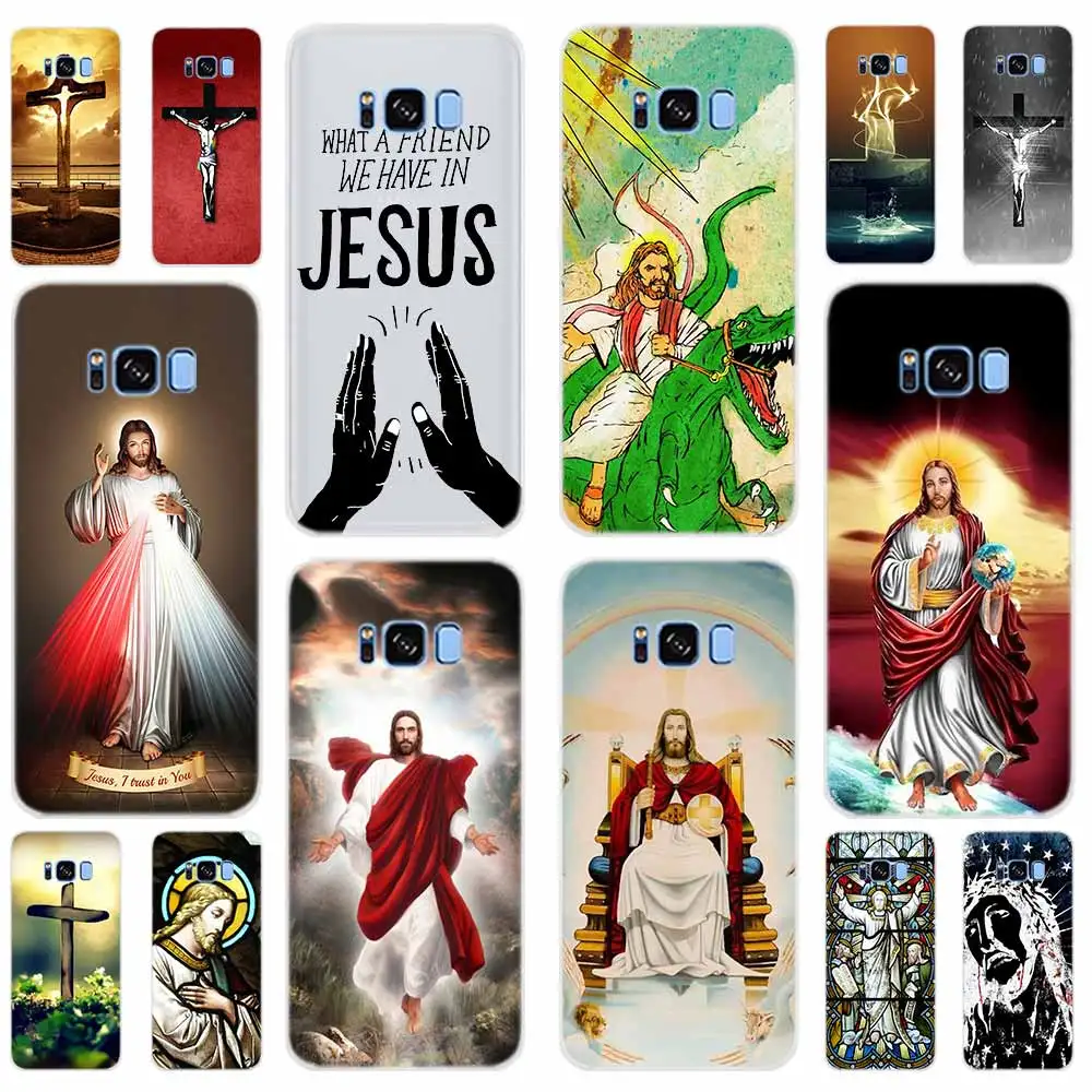 Чехол с узором Амен Иисуса для телефона Samsung Galaxy S8 S9 S10 S20 S30 Plus Uitra Lite Cover S10E S7 Edge