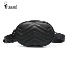 FUNMARDI звездный стиль Классическая Женская поясная сумка новая модная Высококачественная поясная сумка из искусственной кожи Маленькая сумка для телефона WLAM0169