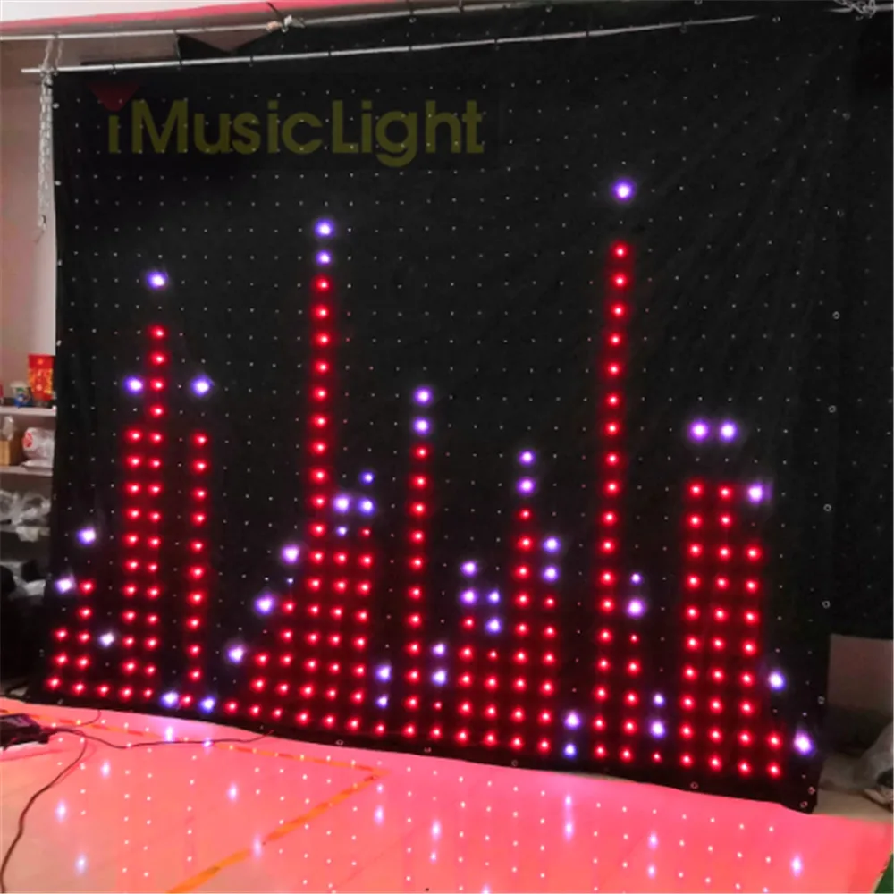 Новая светодиодная завеса для зрелищных мероприятий P10 2,5 M X 3M PC/DMX контроллер сценический гибкий пиксельный экран DJ освещение фон