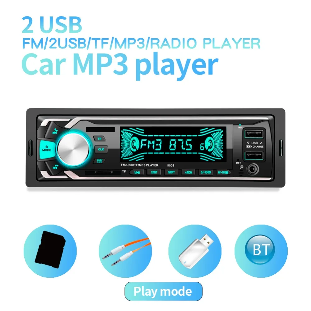 Автомагнитола 1 Din Bluetooth SD MP3 плеер Coche радио Estereo Poste Para Авто аудио стерео Carro 2 двойной USB