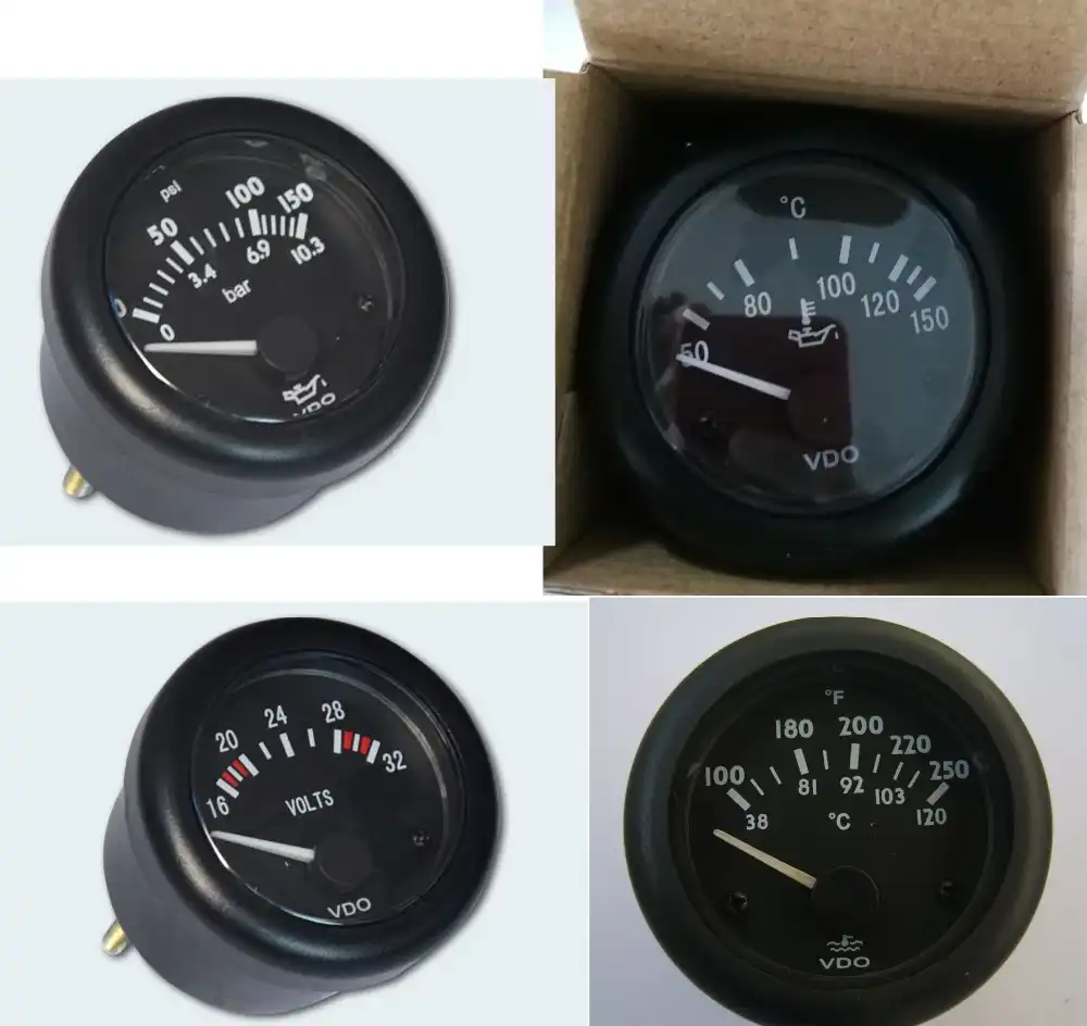 Vdo エンジン楽器 1 個油メーター 1 個オイル温度計 1 個電圧計 1 個水温計 4 ピース ロット Generator Parts Accessories Aliexpress